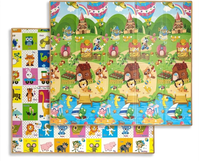 Milly Mally skládací pěnová podložka na hraní Play colourful animals t1