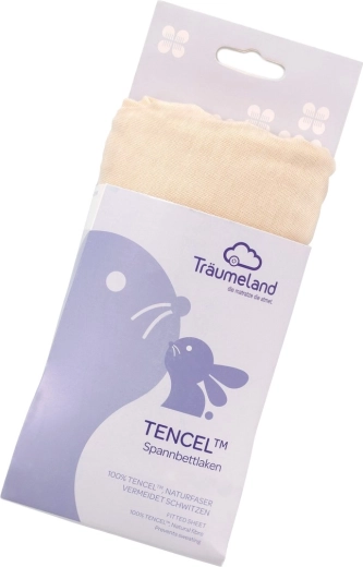 Träumeland napínací prostěradlo tencel uni béžové