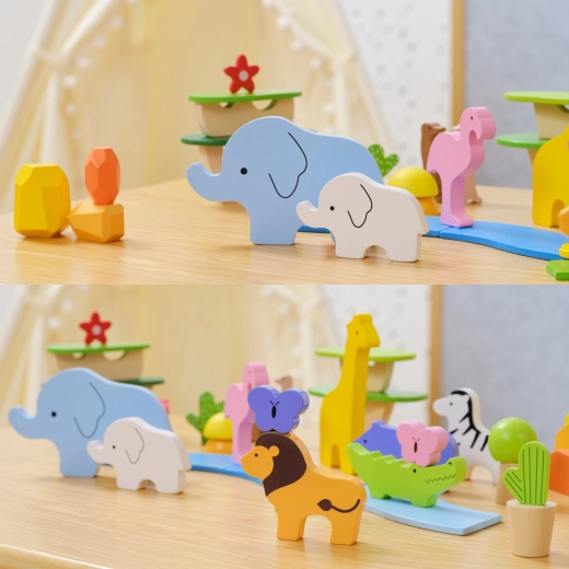 Zvířátka ze savany a prvky přírody