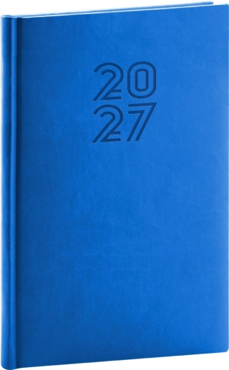 Notique týdenní diář Aprint 2027 modrý 15 × 21 cm
