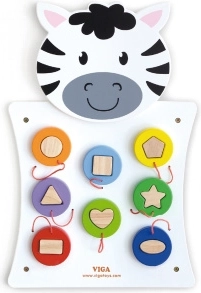 Dřevěná nástěnná tabule Zebra Montessori VIGA
