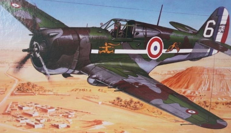 Plastikový model curtiss p-36/h-75 hawk 1:72