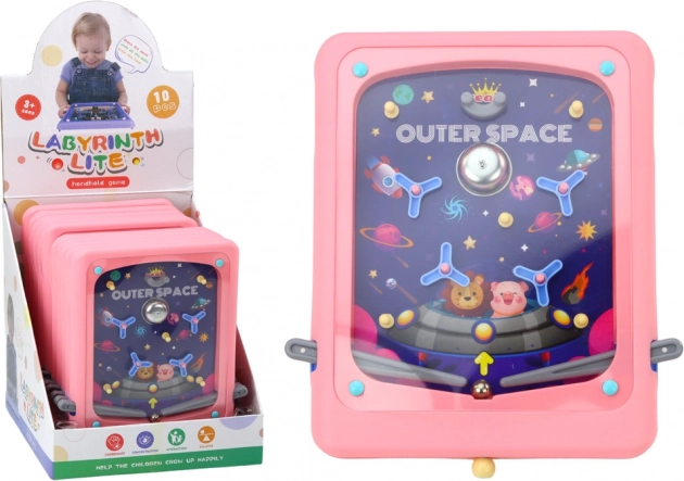 Kosmický pinball – růžová stolní hra