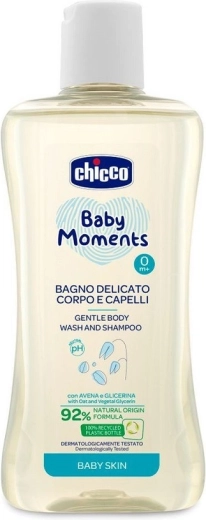 Chicco Baby Moments sprchový gel 2v1 na vlasy a tělo 200 ml