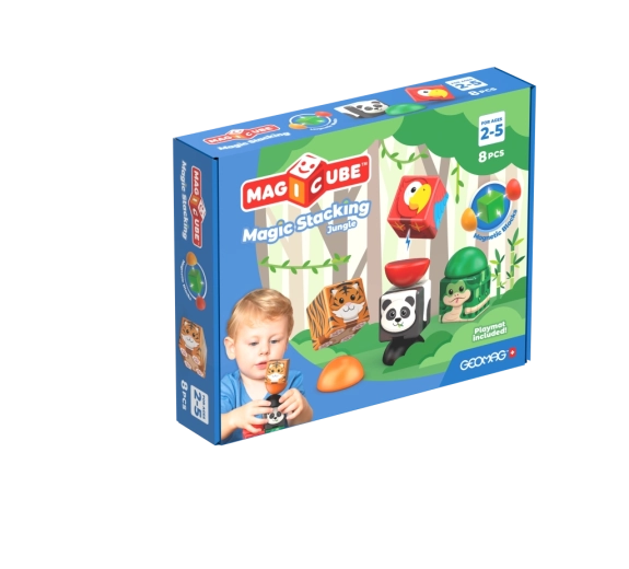 Geomag Magicube magnetická stavebnice Džungle, 8 dílků