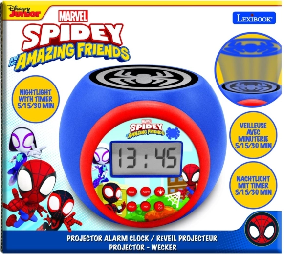 Lexibook dětský budík SPIDEY se stropním projektorem