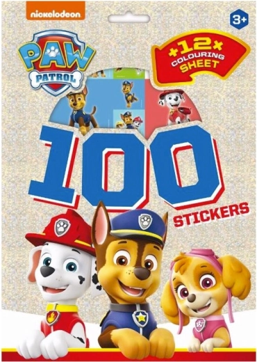 Samolepky a omalovánky paw patrol – 12 listů a 120+ samolepek