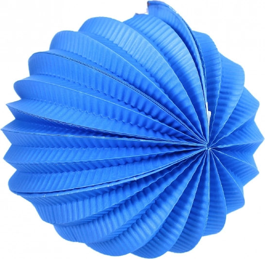 Papírový lampion koule modrý 20 cm