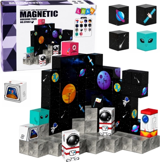 Magnetické stavební kostky kosmos 3D 100 dílů