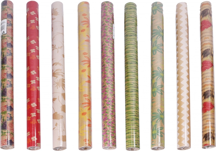 Balicí papír avana natur 0,7 × 2 m – mix motivů