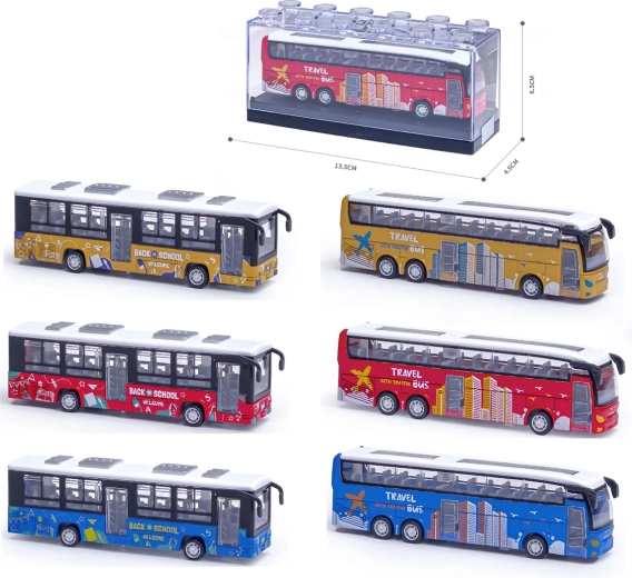 Kovový model školního autobusu 1:64 s otevíracími dveřmi