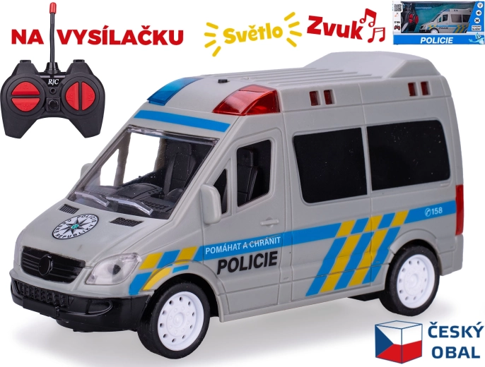 RC policejní auto 17 cm s dálkovým ovládáním