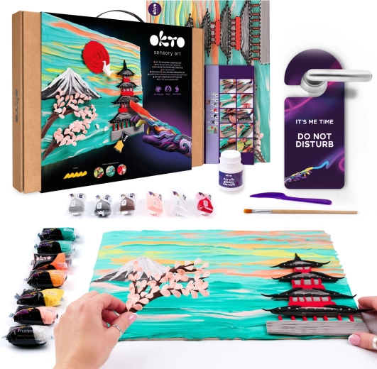 OKTO výtvarný set na malování hmotou Japan 30 × 40 cm
