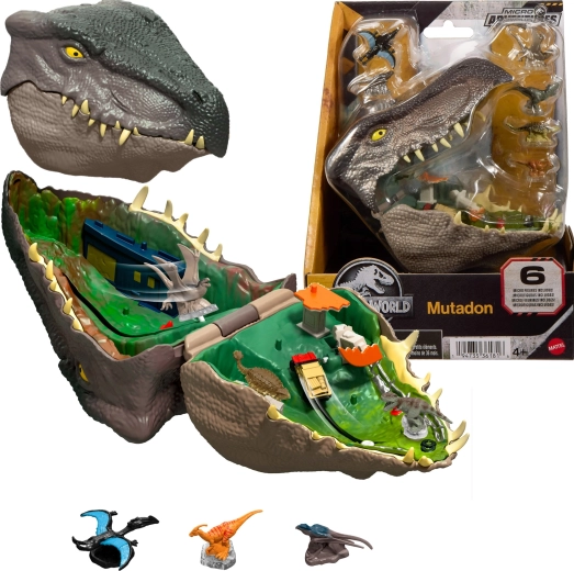 Kompaktní herní set Jurassic World mikro dobrodružství Mutadon se 6 mikrofigurkami