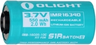 Nabíjecí baterie OLIGHT 3.7 V 550 mAh CR123A (IMR16340) pro S1R Baton II