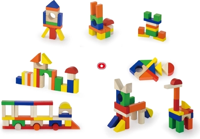 100 dřevěných kostek pro nekonečnou kreativitu