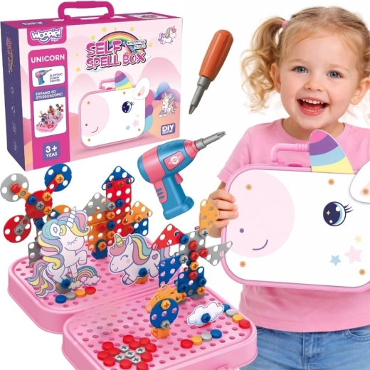 Woopie 3D šroubovací stavebnice jednorožec