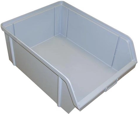 Ukládací bedna se zkoseným čelem 300 × 200 × 142 mm, 20 kg, šedá