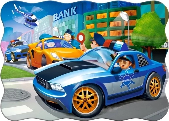 Puzzle 30 dílků – policejní honička