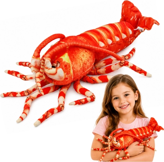Plyšová krewetka – velká přítulná mořská maskotka 55 cm