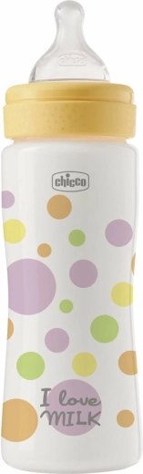 Chicco Perfect easy kojenecká láhev 330 ml s rychlým silikonovým průtokem 4m+ pro dívky
