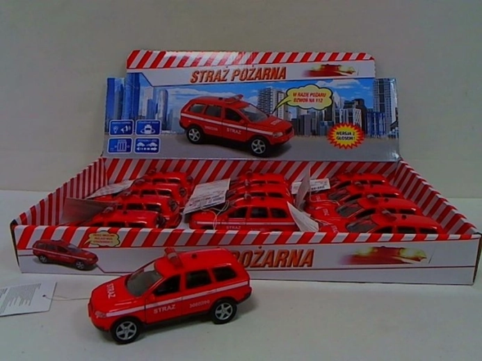 Hasičské auto 11 cm se zvukem a hláškami v polštině