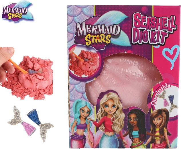 Kreativní sada vytesej si ozdobu mořské víly Mermaid Stars - 1 kus