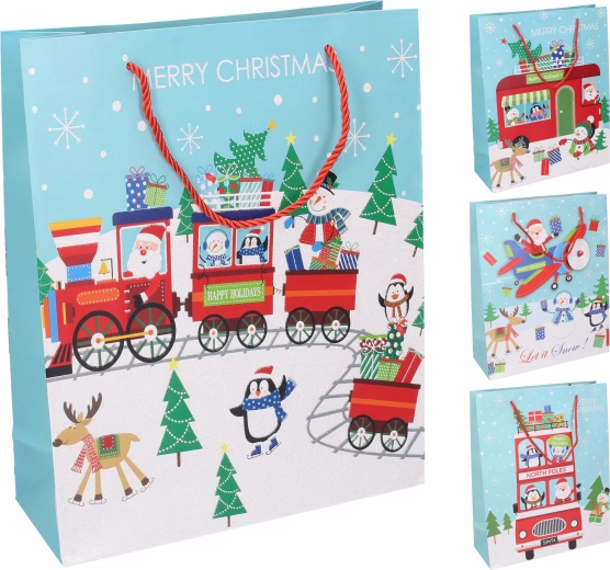 Dárková taška M vánoční 26 × 32 × 10 cm