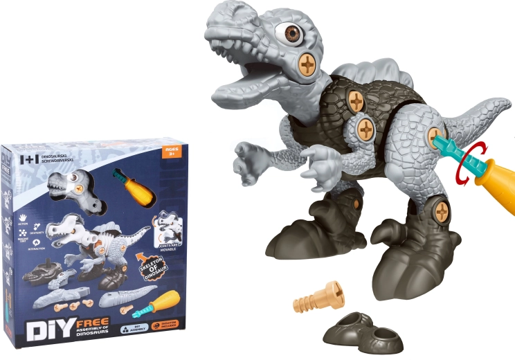 Šroubovací dinosaurus s kostrou