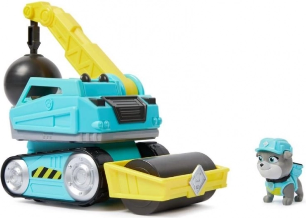 Rubble & Crew stavební vůz s demoliční koulí a válcem – figurka Motor