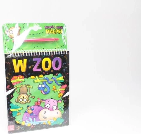 Zdrapovací knížka se stylusem: hledej opičku v zoo