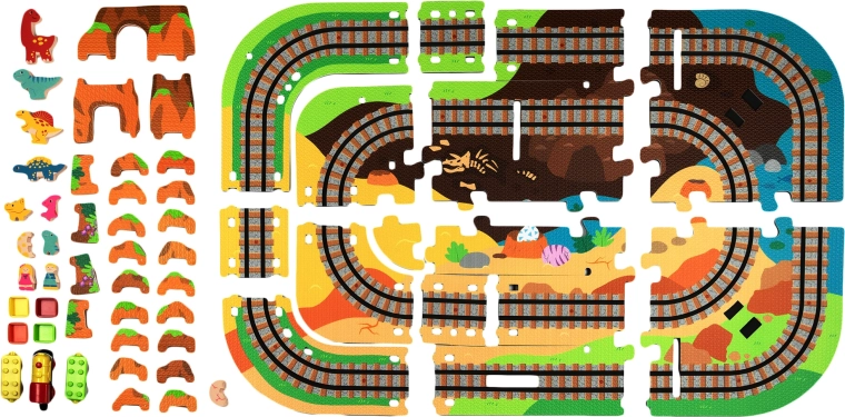 3D Dino park z měkké EVA pěny