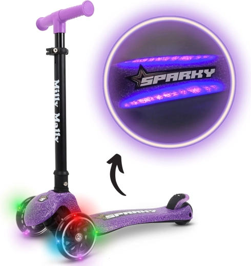 Milly Mally tříkolová dětská koloběžka Sparky violet
