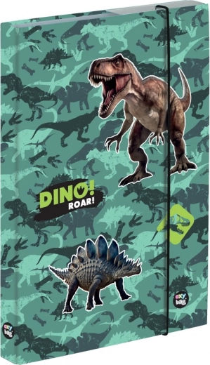 OXYBAG box na sešity A4 jumbo dinosaurus s gumičkou