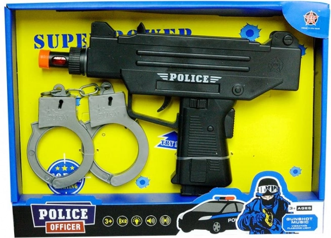 Policejní pistole s pouty – dětská sada pro malé policisty