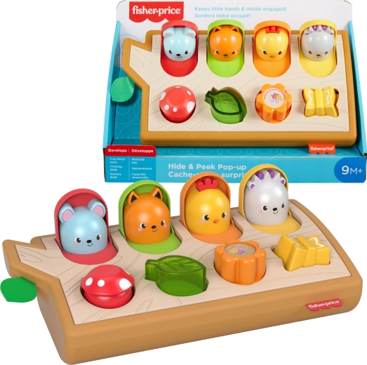 Fisher-Price Vyskakující zvířátka motorická hračka pro miminka