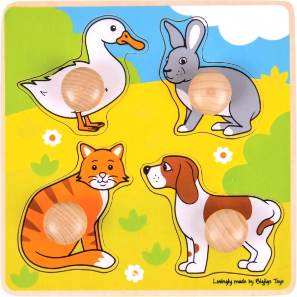 Vkládací puzzle domácí zvířátka
