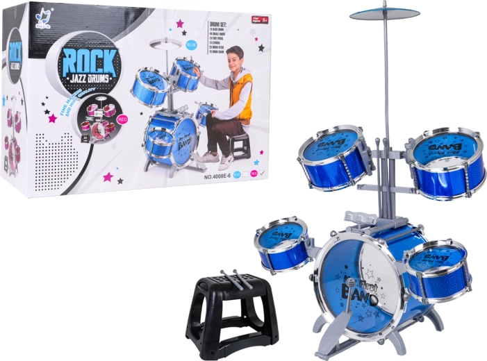 Dětská bicí souprava ROCK BAND modrá
