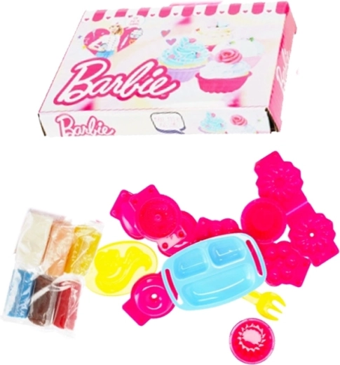 Plastelína BARBIE cukrárna – kreativní sada s formičkami