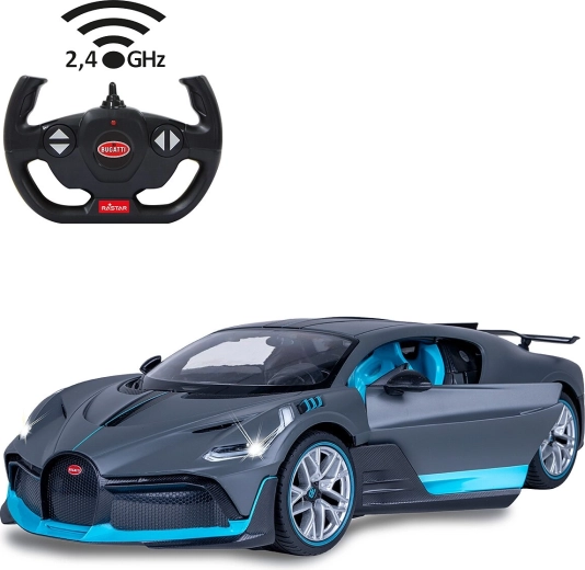 Jamara Bugatti Divo RC auto 1:14 šedé 2,4 GHz s ručně otevíratelnými dveřmi