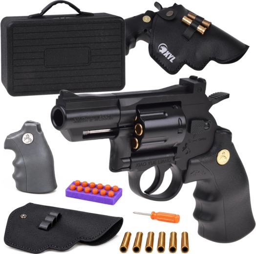 Dětský revolver s vyměnitelnými díly v kufříku