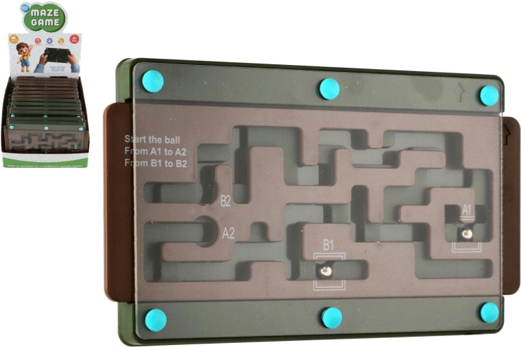 Plastové bludiště – labyrintový hlavolam 18 cm