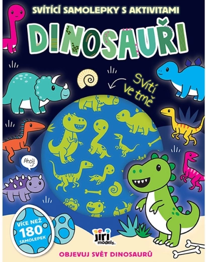 Svítící samolepky s aktivitami Dinosauři