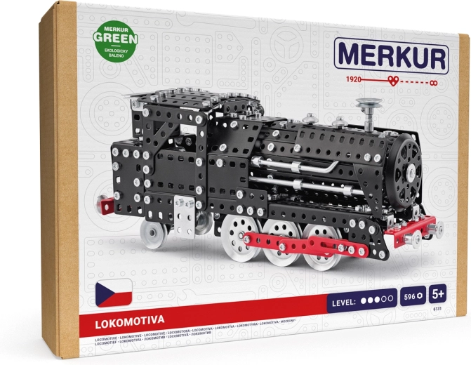 Merkur lokomotiva kovová stavebnice