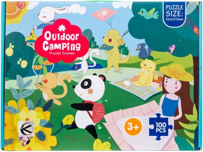 Dětské puzzle se zvířátky v parku 100 dílků - 1 kus