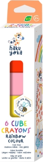 Voskové pastelky kostky Duha 6 ks