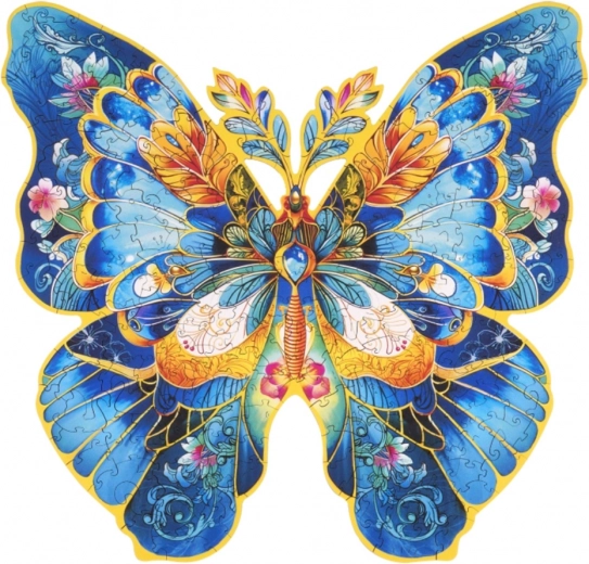 Dřevěné puzzle Motýl Morpho Helena