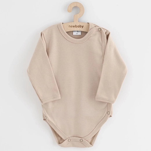 Dětské celorozepínací body new baby classic ii světle béžové