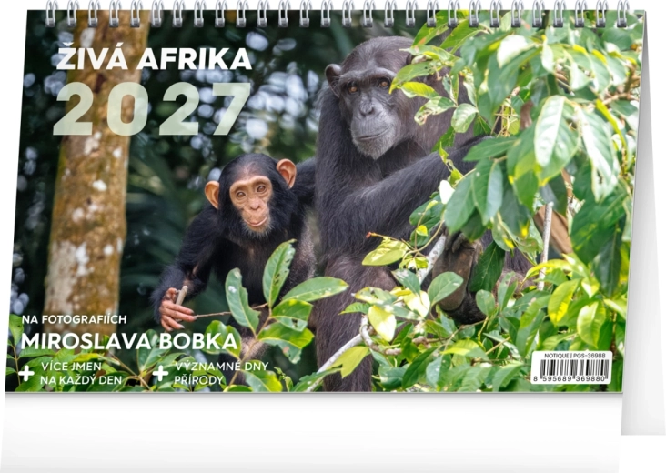 Notique stolní kalendář Živá Afrika 2027 (23,1 × 14,5 cm)
