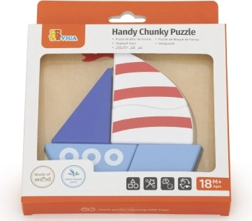 Dřevěné puzzle – plachetnice pro nejmenší